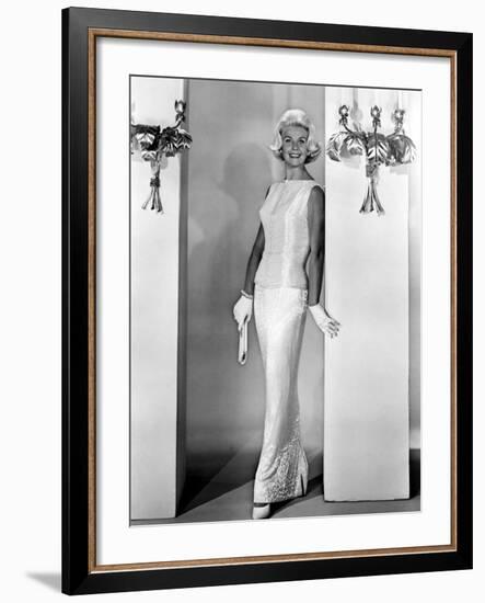 Midnight Lace, Doris Day, 1960, Evening Gown Designed by Irene-null-Framed Photo