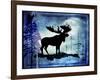 Midnight Moose-LightBoxJournal-Framed Giclee Print