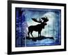 Midnight Moose-LightBoxJournal-Framed Giclee Print