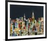 Midnight Over Manhattan-Andy Burgess-Framed Giclee Print