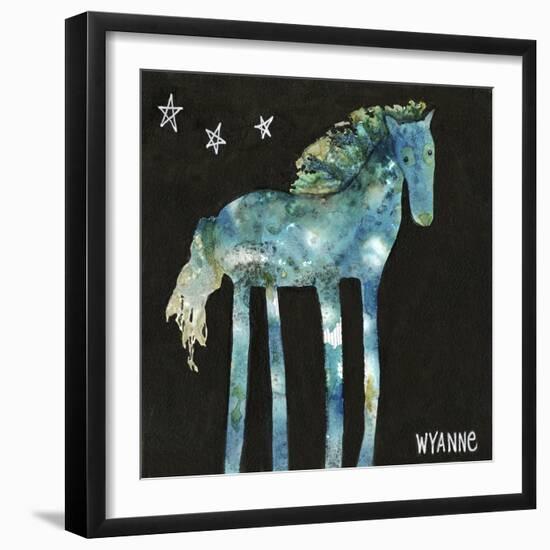Midnight Pony-Wyanne-Framed Giclee Print