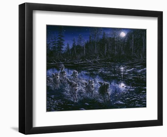 Midnight Pursuit-Jeff Tift-Framed Premium Giclee Print