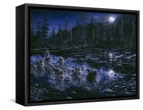 Midnight Pursuit-Jeff Tift-Framed Stretched Canvas