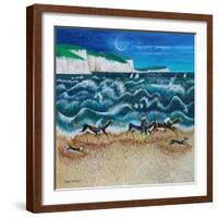 Midnight Riders, 2020 (acrylics on paper)-Lisa Graa Jensen-Framed Giclee Print