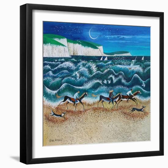 Midnight Riders, 2020 (acrylics on paper)-Lisa Graa Jensen-Framed Giclee Print