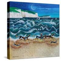 Midnight Riders, 2020 (acrylics on paper)-Lisa Graa Jensen-Stretched Canvas