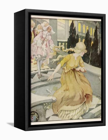 Midnight Strikes and Cinderella Flies from the Ball-Anne Anderson-Framed Stretched Canvas