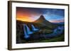 Midnight Sun at Kirkjufell, Eastern Iceland-Vincent James-Framed Photographic Print