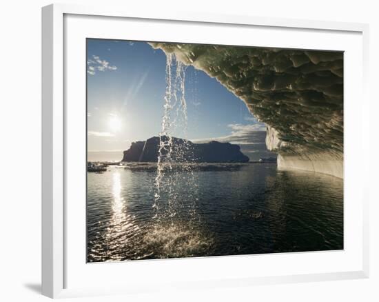 Midnight Sun Lights Iceberg, Jakobshavn Glacier, Disko Bay, Ilulissat, Greenland-Paul Souders-Framed Photographic Print