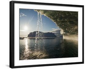 Midnight Sun Lights Iceberg, Jakobshavn Glacier, Disko Bay, Ilulissat, Greenland-Paul Souders-Framed Photographic Print