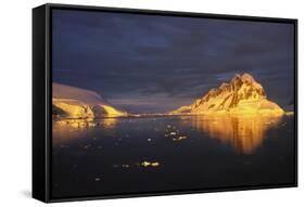 Midnight Sun on the Antarctic Peninsula-Geoff Renner-Framed Stretched Canvas