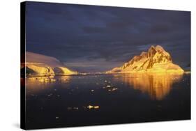 Midnight Sun on the Antarctic Peninsula-Geoff Renner-Stretched Canvas