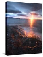 Midnight Sun over Vågsfjorden, Skånland, Troms County, Norway-Stocktrek Images-Stretched Canvas