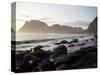 Midnight Sun, Summertime, Lofoten Islands, Arctic, Norway, Scandinavia-D H Webster-Stretched Canvas