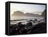 Midnight Sun, Summertime, Lofoten Islands, Arctic, Norway, Scandinavia-D H Webster-Framed Stretched Canvas