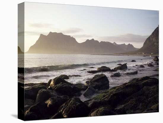 Midnight Sun, Summertime, Lofoten Islands, Arctic, Norway, Scandinavia-D H Webster-Stretched Canvas