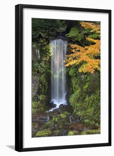 Midoritaki Waterfall, Kenrokuen Garden, Kanazawa, Ishikawa Prefecture, Central Honshu, Japan, Asia-Stuart Black-Framed Photographic Print