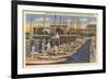 Midshipmen with Sailboats, USNA, Annapolis, Maryland-null-Framed Premium Giclee Print