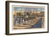 Midshipmen with Sailboats, USNA, Annapolis, Maryland-null-Framed Art Print