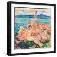 Midsummer, 1915 (Oil on Canvas)-Edvard Munch-Framed Giclee Print