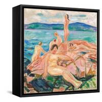 Midsummer, 1915 (Oil on Canvas)-Edvard Munch-Framed Stretched Canvas