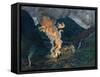 Midsummer fire by Nikolai Astrup-Nikolai Astrup-Framed Stretched Canvas