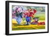 Midsummer flowers on garden table, 1993-Sue Wales-Framed Giclee Print