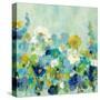 Midsummer Garden White Flowers-Silvia Vassileva-Stretched Canvas