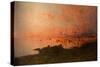 Midsummer Night, Lofoten, Norway-Adelsteen Normann-Stretched Canvas