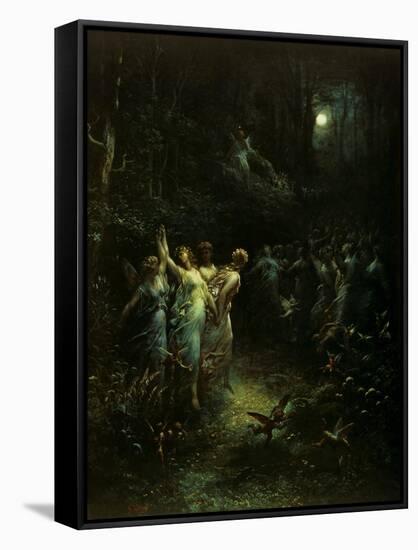 Midsummer Night's Dream-Gustave Doré-Framed Stretched Canvas