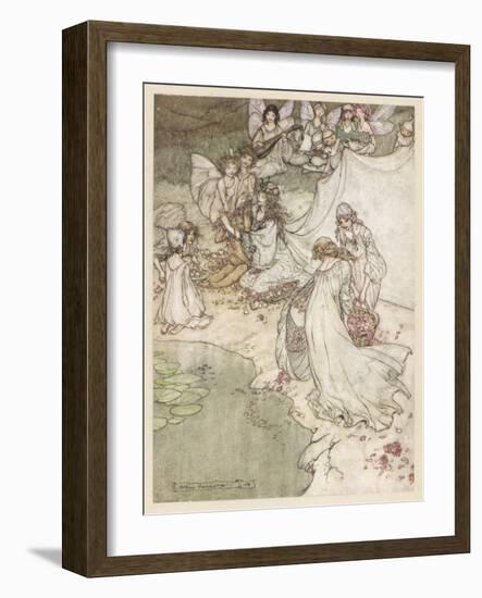 Midsummer Night's Dream-Arthur Rackham-Framed Art Print