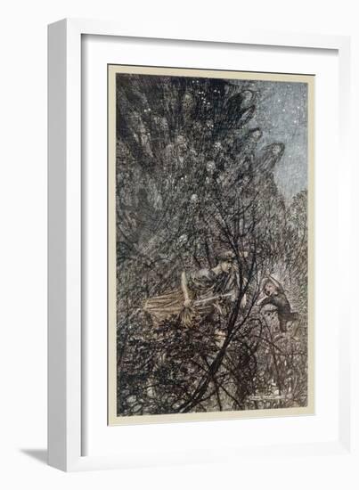 Midsummer Night's Dream-Arthur Rackham-Framed Art Print