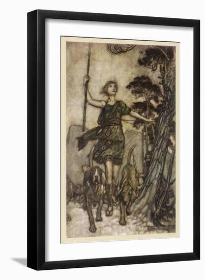 Midsummer Night's Dream-Arthur Rackham-Framed Art Print