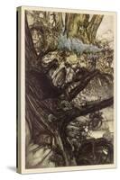 Midsummer Nights Dream-Arthur Rackham-Stretched Canvas