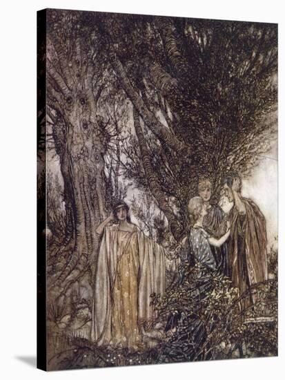 Midsummer Nights Dream-Arthur Rackham-Stretched Canvas