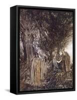 Midsummer Nights Dream-Arthur Rackham-Framed Stretched Canvas