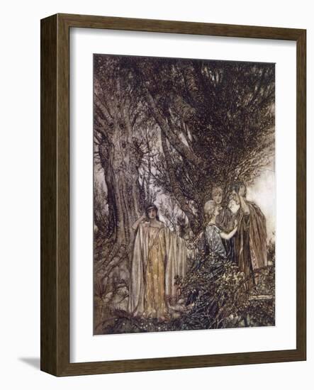 Midsummer Nights Dream-Arthur Rackham-Framed Art Print