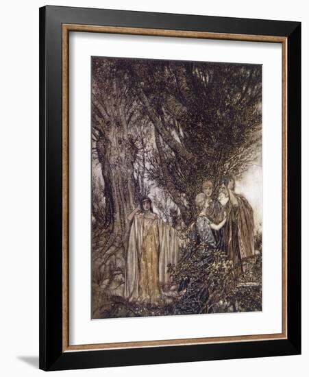 Midsummer Nights Dream-Arthur Rackham-Framed Art Print
