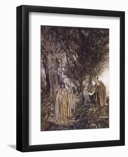 Midsummer Nights Dream-Arthur Rackham-Framed Art Print