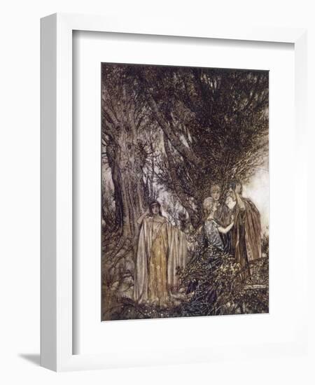 Midsummer Nights Dream-Arthur Rackham-Framed Art Print