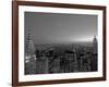 Midtown and Lower Manhattan at dusk-Richard Berenholtz-Framed Art Print