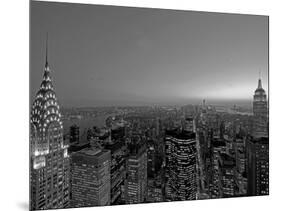 Midtown and Lower Manhattan at dusk-Richard Berenholtz-Mounted Art Print