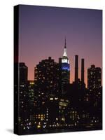 Midtown East Skyline at Dusk, NYC-Barry Winiker-Stretched Canvas