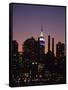 Midtown East Skyline at Dusk, NYC-Barry Winiker-Framed Stretched Canvas