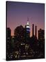 Midtown East Skyline at Dusk, NYC-Barry Winiker-Stretched Canvas