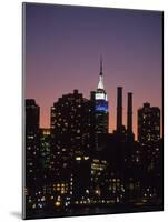 Midtown East Skyline at Dusk, NYC-Barry Winiker-Mounted Photographic Print