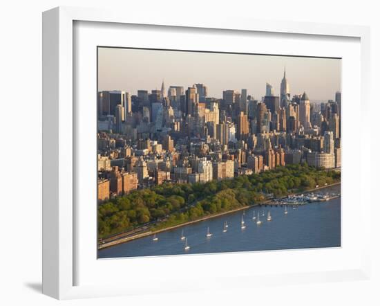Midtown Mahattan and Hudson River, New York, USA-Peter Adams-Framed Photographic Print