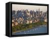 Midtown Mahattan and Hudson River, New York, USA-Peter Adams-Framed Stretched Canvas