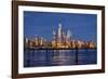 Midtown Manhattan at Dusk, New York City-George Oze-Framed Photographic Print