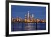 Midtown Manhattan at Dusk, New York City-George Oze-Framed Photographic Print